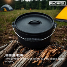 Blackwell Dutch oven / Braadpan med låg - Gussejern - ø 25 cm / 4 Liter - uden non-stick belægning