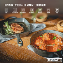Blackwell Grillpande Gussejern Cast Iron 23 x 23 cm - egnet til alle varmekilder - uden non-stick belægning