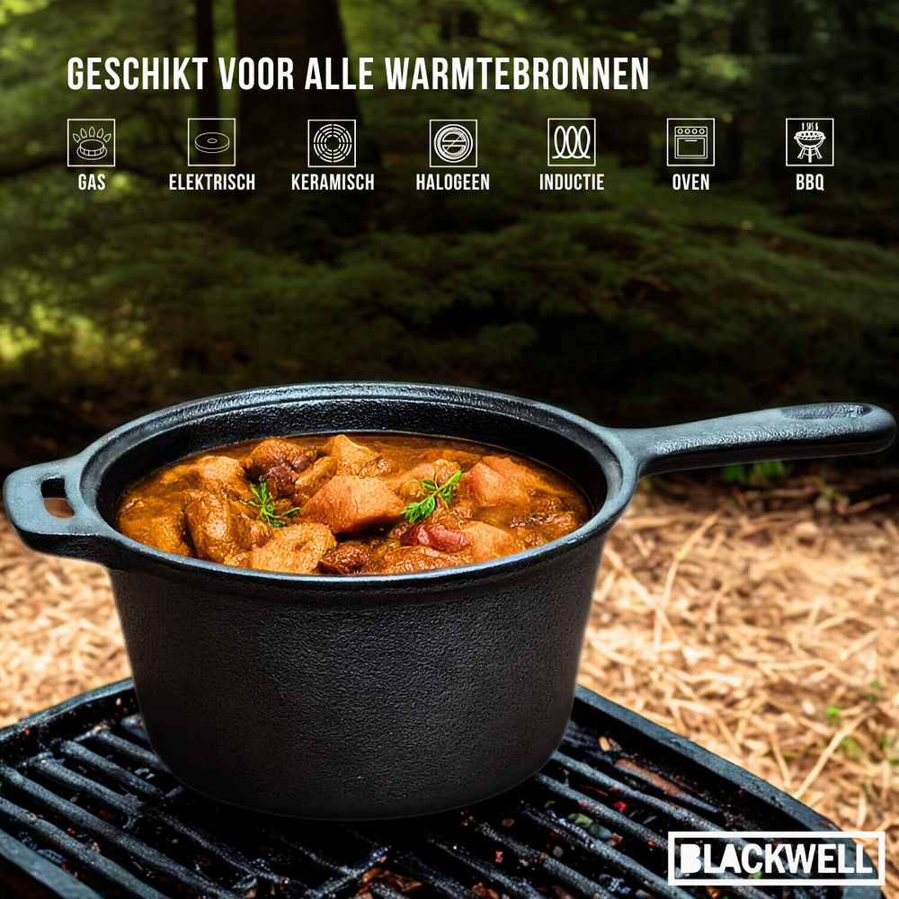 Blackwell Sauspan Gietijzer / Steelpan ø 18 cm - 1.5 liter - uden non-stick belægning