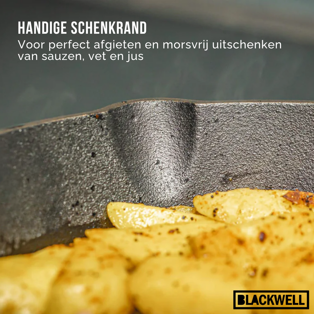 Blackwell Stegepande Gussejern ø 20 cm - egnet til alle varmekilder - uden non-stick belægning