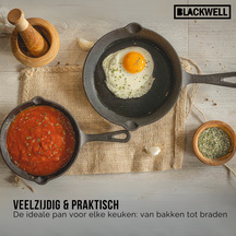 Blackwell Stegepande Gussejern ø 16 cm - egnet til alle varmekilder - uden non-stick belægning