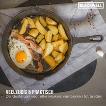 Blackwell Stegepande Gussejern ø 25 cm - egnet til alle varmekilder - uden non-stick belægning