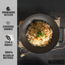 Blackwell Wokpande / Wadjan Gussejern ø 36 cm / 6.5 liter - egnet til alle varmekilder - uden non-stick belægning