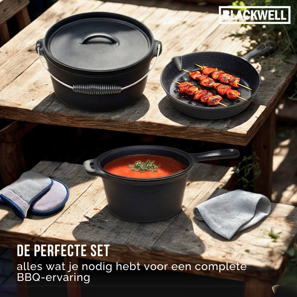 Blackwell Dutch Oven BBQ sæt Gietijzer