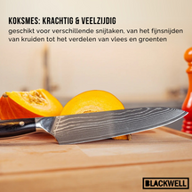Blackwell knivsæt (kokkekniv + grøntsagskniv/nakiri) damask