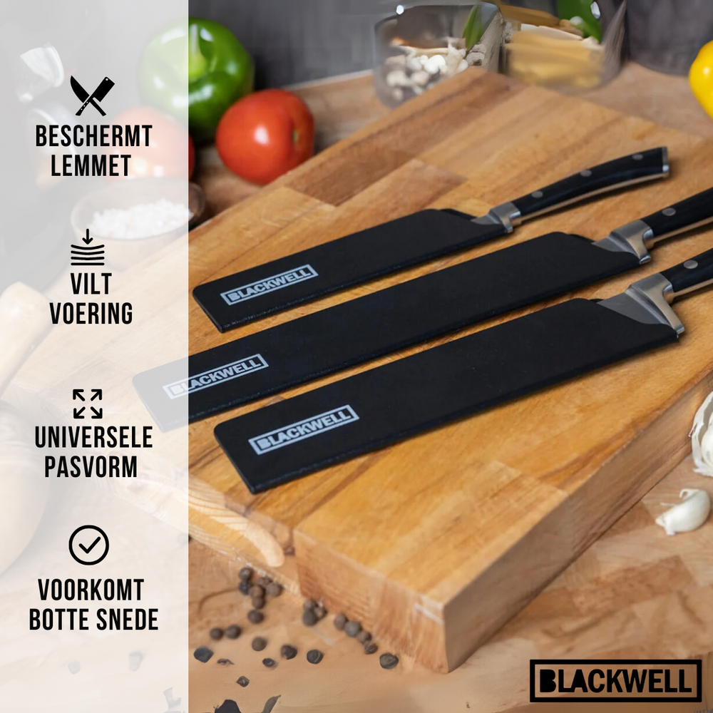 Blackwell Mesbeschermer - Universel - Sort - Til knive med et blad op til 26 cm