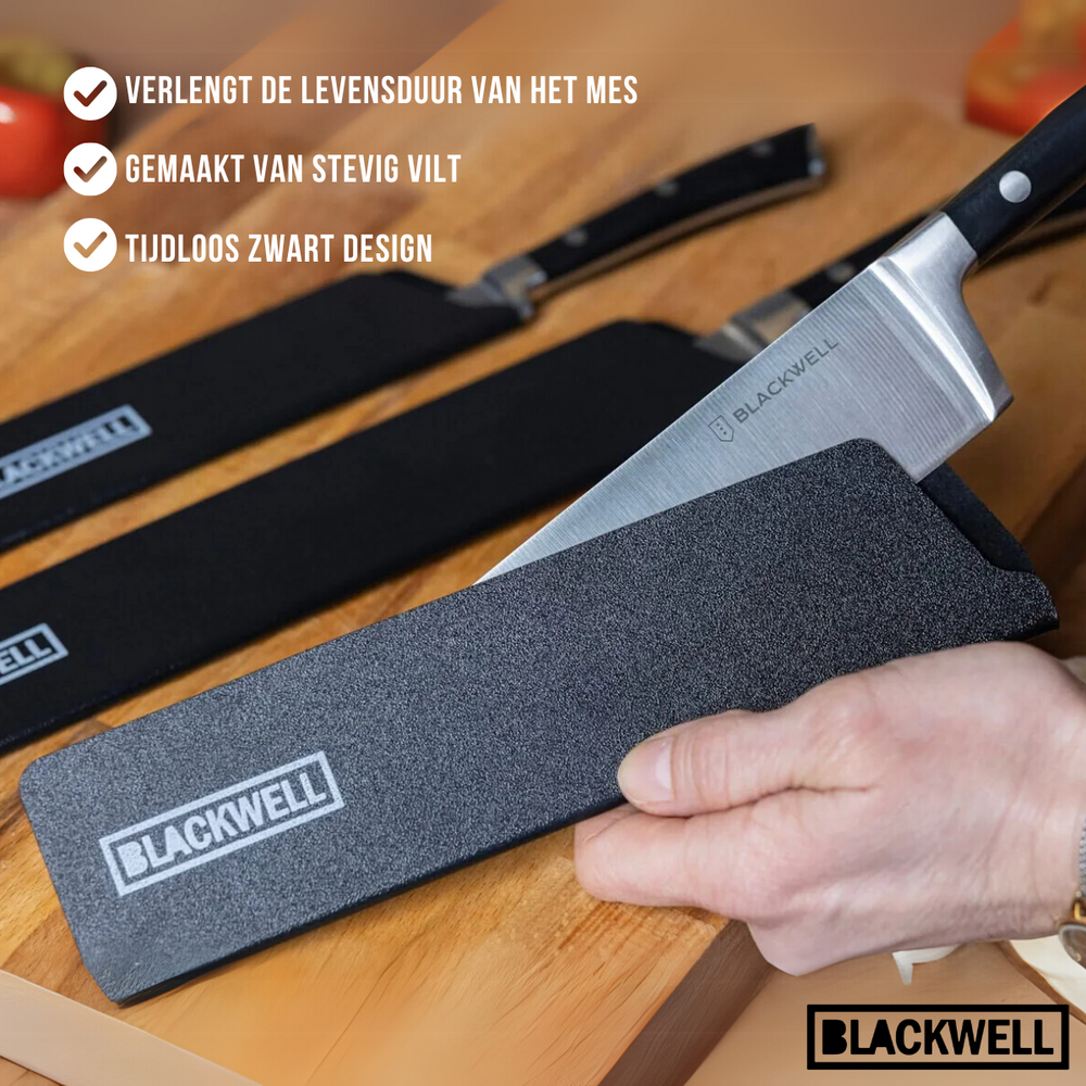 Blackwell Mesbeschermer - Universel - Sort - Til knive med et blad op til 26 cm