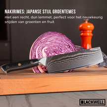 Blackwell knivsæt (kokkekniv + grøntsagskniv/nakiri) damask
