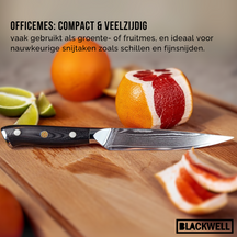 Blackwell Messenset (Koksmes + Santokumes + Nakirimes + Officemes) - Japansk stil - 67 lagers damaskstål - VG10 - 4-delt