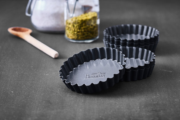 Birkmann Taartform / Bagform / Quicheform med løs bund Premium Baking ø 10 x 2 cm - 6 Stykker