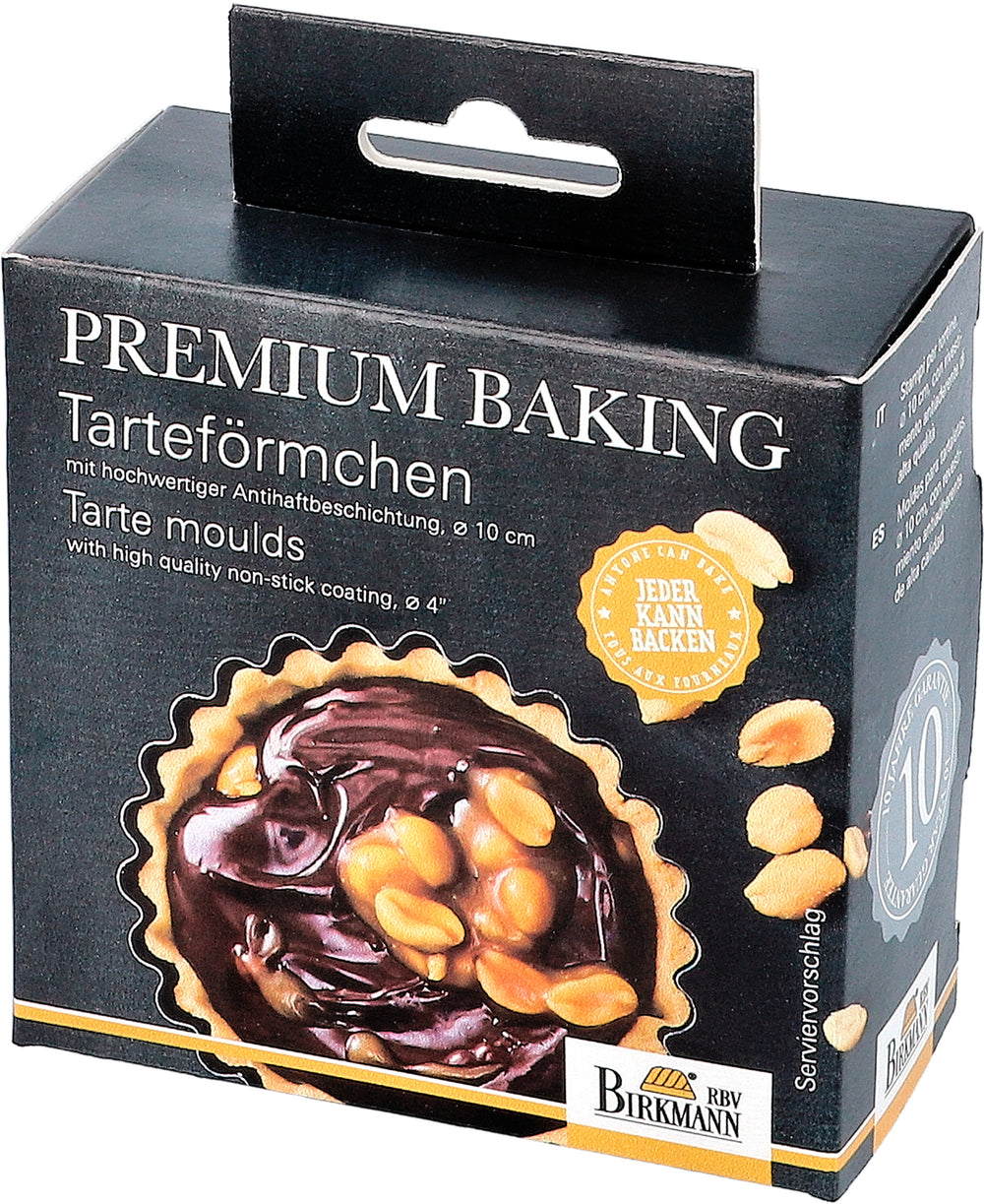 Birkmann Taartform / Bagform / Quicheform med løs bund Premium Baking ø 10 x 2 cm - 6 Stykker