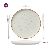 Cosy & Trendy Serviesset Baltic Vanilla 18-delig / 6 personer - 6 dinerborden, 6 ontbijtborden og 6 skåle