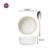 Cosy & Trendy Serviesset Baltic Vanilla 18-delig / 6 personer - 6 dinerborden, 6 ontbijtborden og 6 skåle
