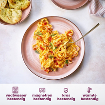 Cosy & Trendy Serviesset Baltic Peach 18-delig / 6 personer - 6 dinerborde, 6 morgenborde og 6 skåle