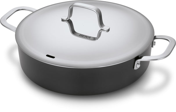 Beka Hapjespan / Sauteerpan med deksel Maestro Alu ø 28 cm - keramiske anti-stick belægning