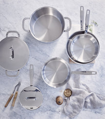 Beka Koekenpannenset Maestro RVS 2-Delig ø 24 & 28 cm - egnet til alle varmekilder - uden non-stick belægning