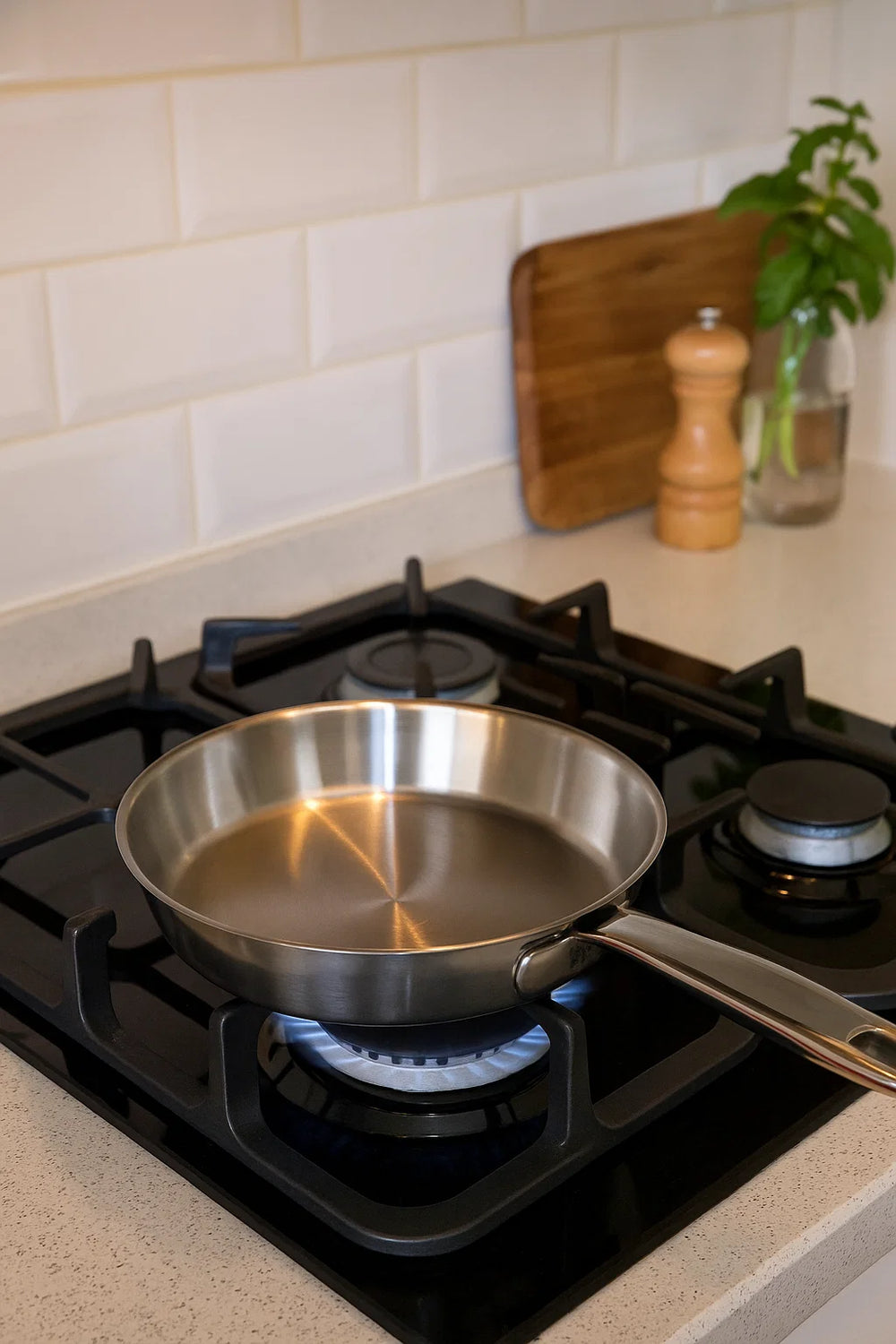 Beka Koekenpan Maestro RVS ø 28 cm - egnet til alle varmekilder - uden non-stick belægning