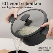 BerlingerHaus Pannenset Mat Antracit 7-Delig - Kogepande ø 20, 24, 28 cm, Stegepande ø 20 & 24 cm - egnet til alle varmekilder