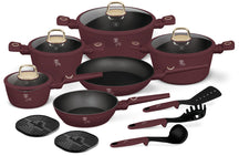BerlingerHaus Pannenset Mat Bordeaux 11-Delig - Kookpan ø 20, 24, 28 cm, Koekenpan ø 24, 28 cm & Steelpan ø 16 cm - egnet til alle varmekilder