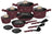 BerlingerHaus Pannenset Mat Bordeaux 11-Delig - Kookpan ø 20, 24, 28 cm, Koekenpan ø 24, 28 cm & Steelpan ø 16 cm - egnet til alle varmekilder