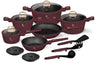 BerlingerHaus Pannenset Mat Bordeaux 11-Delig - Kookpan ø 20, 24, 28 cm, Koekenpan ø 24, 28 cm & Steelpan ø 16 cm - egnet til alle varmekilder