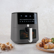 BerlingerHaus Airfryer XXXL Mat Antraciet - med Kijkvenster - 8 Liter - 1650W