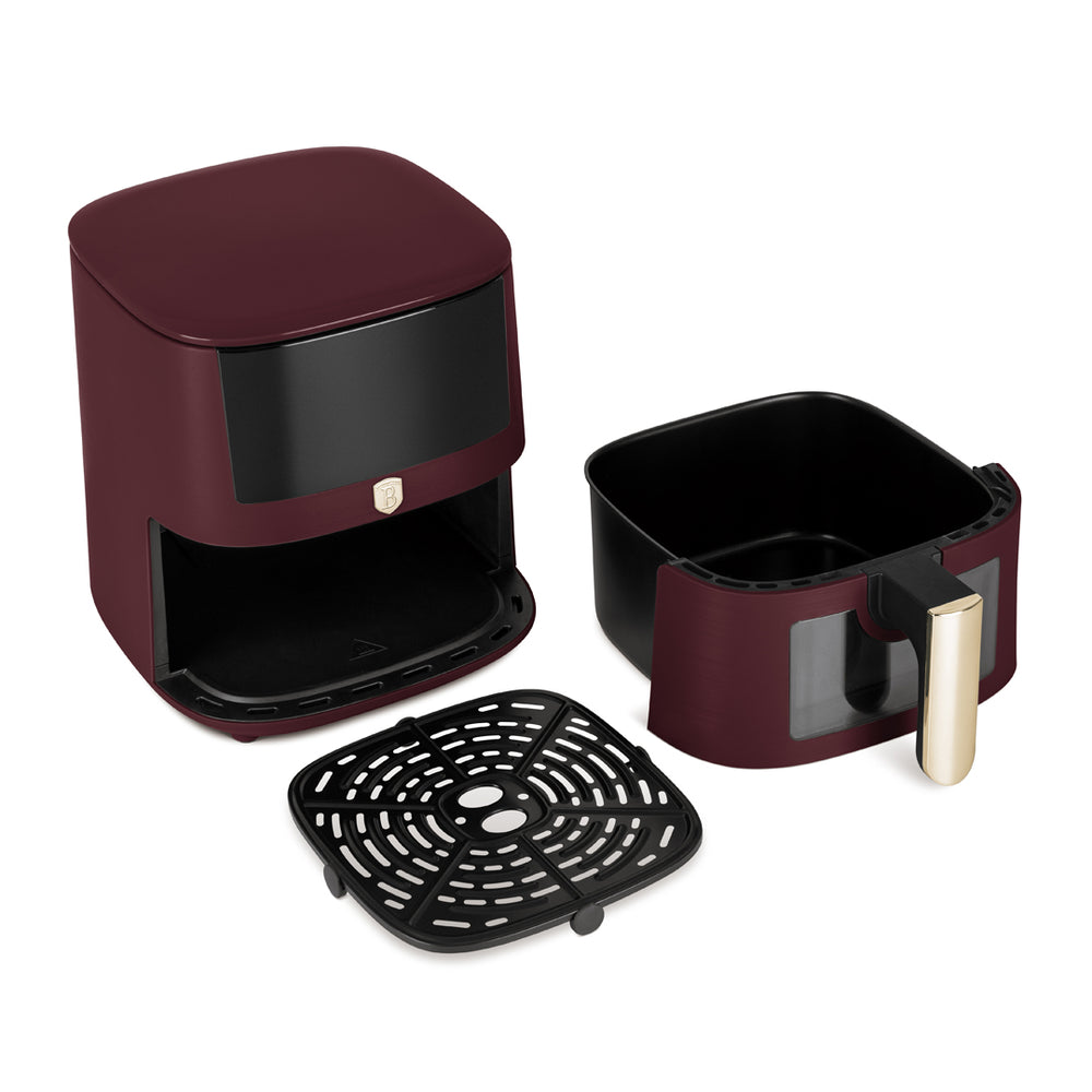 BerlingerHaus Airfryer XL Mat Bordeaux - med Kikhul - 5 Liter - 1400W