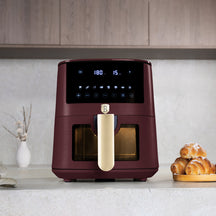 BerlingerHaus Airfryer XL Mat Bordeaux - med Kikhul - 5 Liter - 1400W