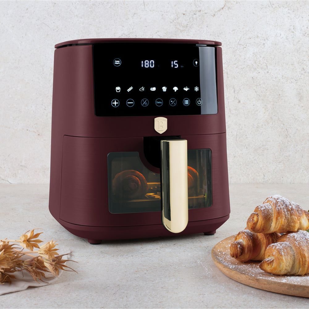 BerlingerHaus Airfryer XL Mat Bordeaux - med Kikhul - 5 Liter - 1400W