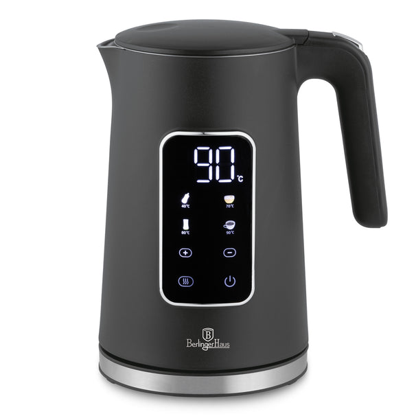 BerlingerHaus Waterkoker Digitaal Mat Antraciet - Temperatuurinstelling - 1.7 Liter - 2200W