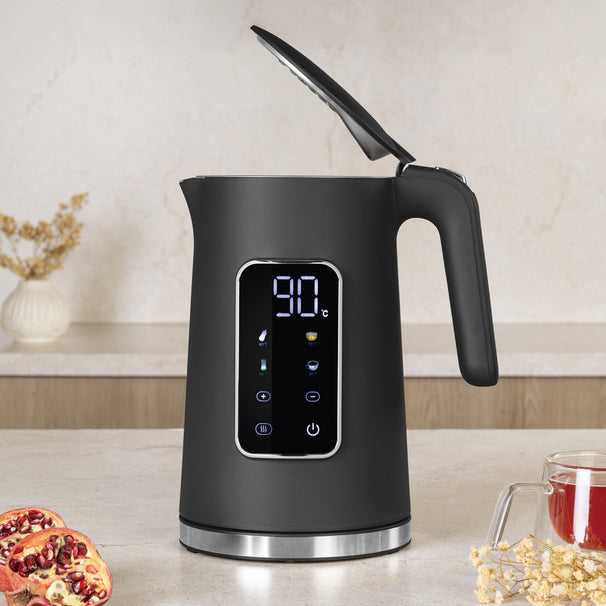 BerlingerHaus Waterkoker Digitaal Mat Antraciet - Temperatuurinstelling - 1.7 Liter - 2200W