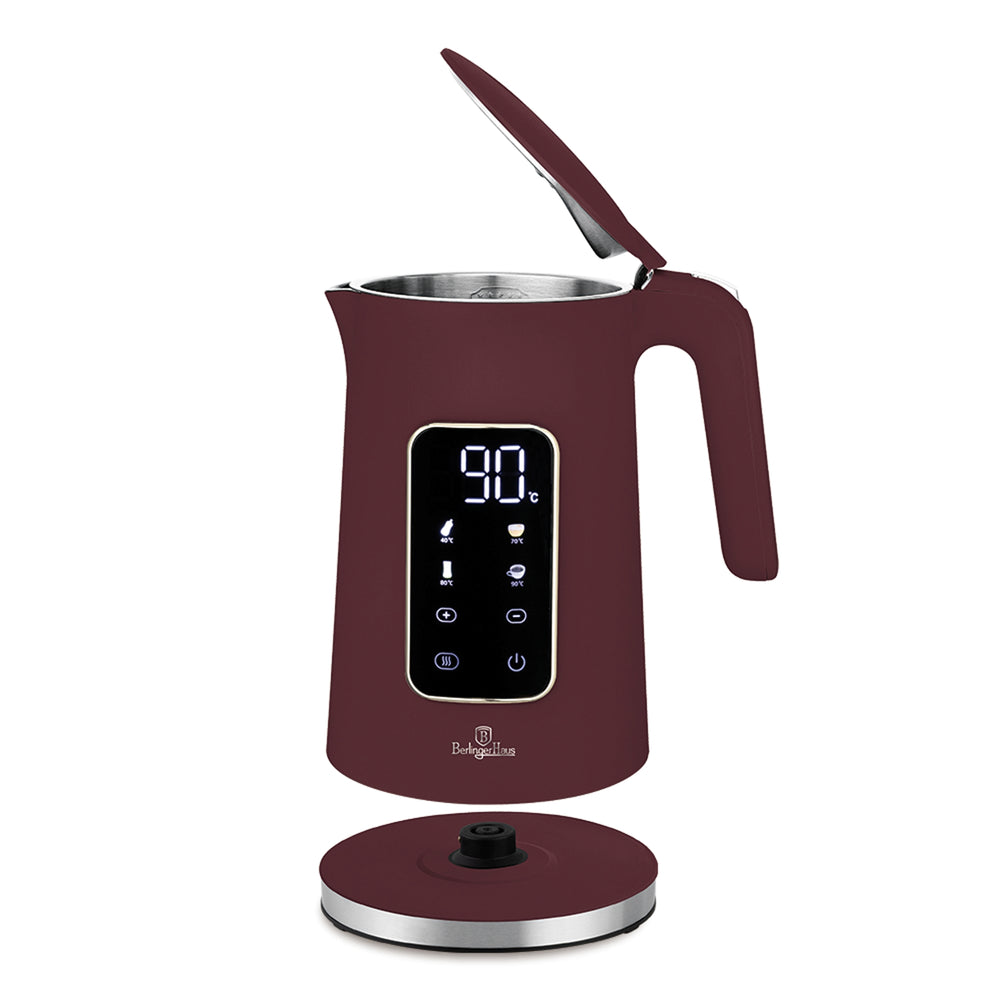 BerlingerHaus Vandkoger Digital Mat Bordeaux - Temperaturindstilling - 1.7 Liter - 2200W