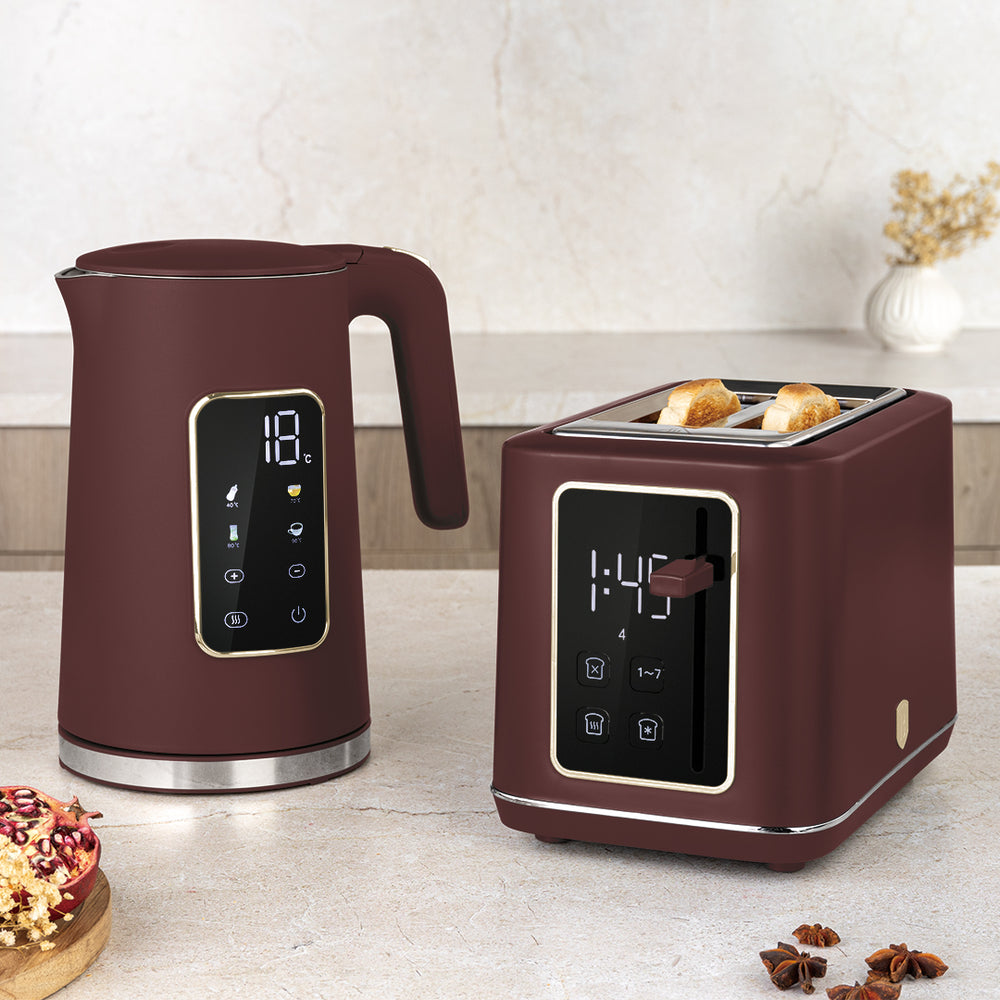 BerlingerHaus Vandkoger Digital Mat Bordeaux - Temperaturindstilling - 1.7 Liter - 2200W