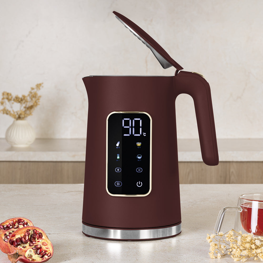BerlingerHaus Vandkoger Digital Mat Bordeaux - Temperaturindstilling - 1.7 Liter - 2200W