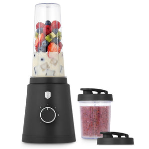 BerlingerHaus Smoothie Blender to Go Mat Antraciet - Inkluderer 2 Beholdere - 320W