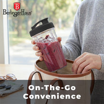 BerlingerHaus Smoothie Blender to Go Mat Antraciet - Inkluderer 2 Beholdere - 320W