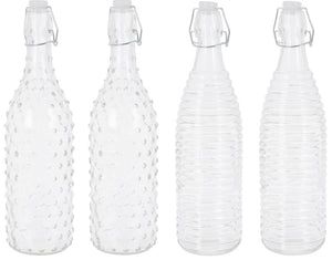 Cookinglife Beugelflasker Dots & Lines - 1 Liter - 4 stk.