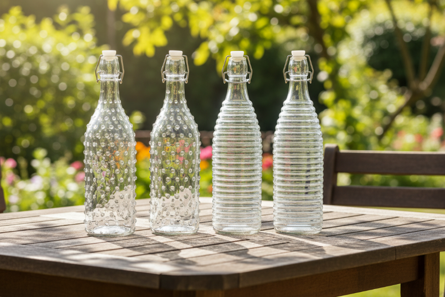 Cookinglife Beugelflasker Dots & Lines - 1 Liter - 4 stk.