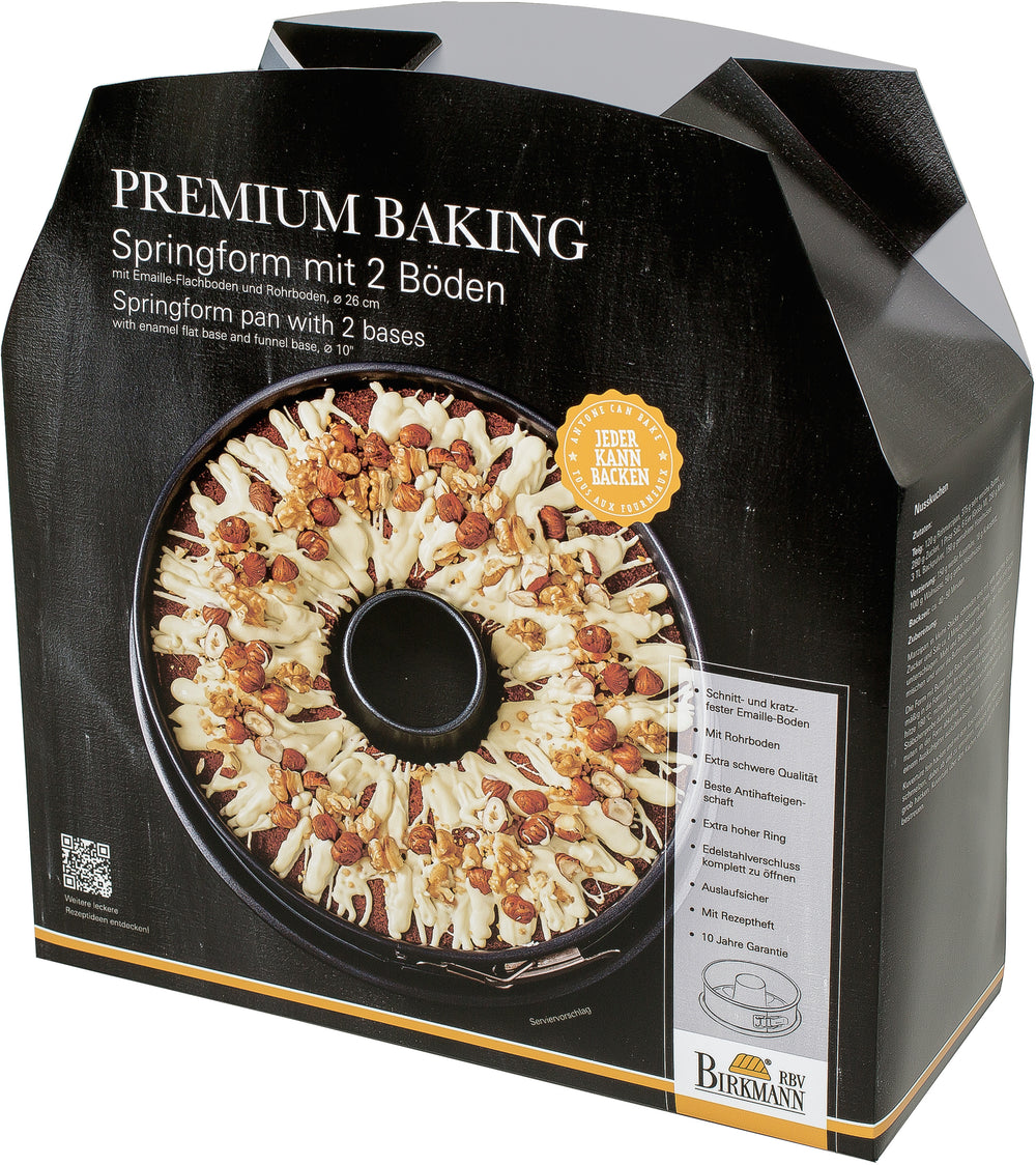 Birkmann Springform Premium Baking med 2 Bunde - Emaljeret bund - PFOA-fri - ø 26 cm