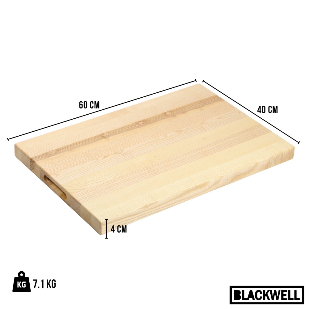 Blackwell Houten Snijplank - Med Håndtag - Asketræ - 60 x 40 x 4 cm