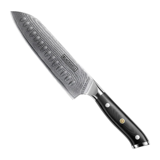 Blackwell Santokumes Japanse stil - 67 lagers damaskstål - VG10 - 19 cm