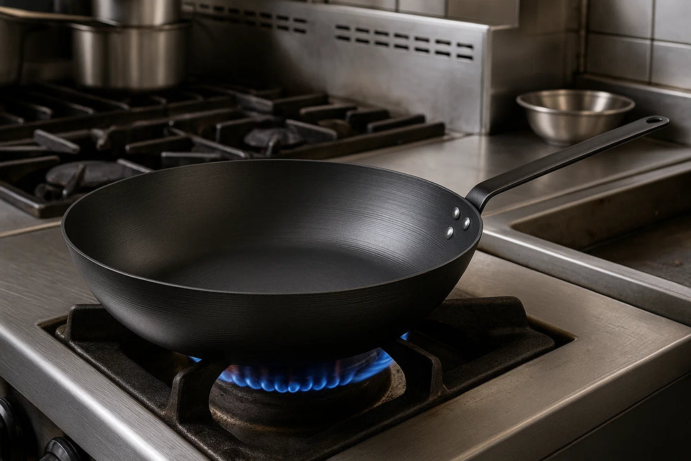Blackwell Wokpande Carbon Stål ø 30 cm - egnet til alle varmekilder - uden non-stick belægning