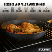 Blackwell Stegepande Carbon Stål ø 28 cm - egnet til alle varmekilder - uden non-stick belægning