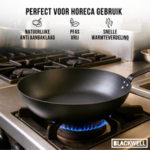 Blackwell Wokpande Carbon Stål ø 30 cm - egnet til alle varmekilder - uden non-stick belægning
