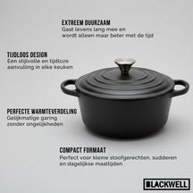 Blackwell Braadpan med deksel Cast Iron Gietijzer ø 20 cm - uden non-stick belægning