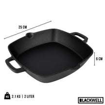 Blackwell Ovenschaal Cast Iron Gietijzer - 25 x 25 cm / 2 Liter - uden non-stick belægning
