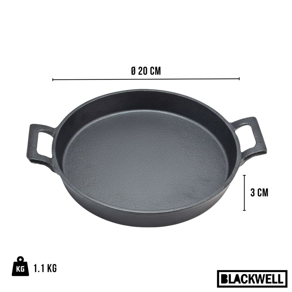 Blackwell Stegepande med håndtag Gussejern - Gussejern - ø 20 cm - uden non-stick belægning
