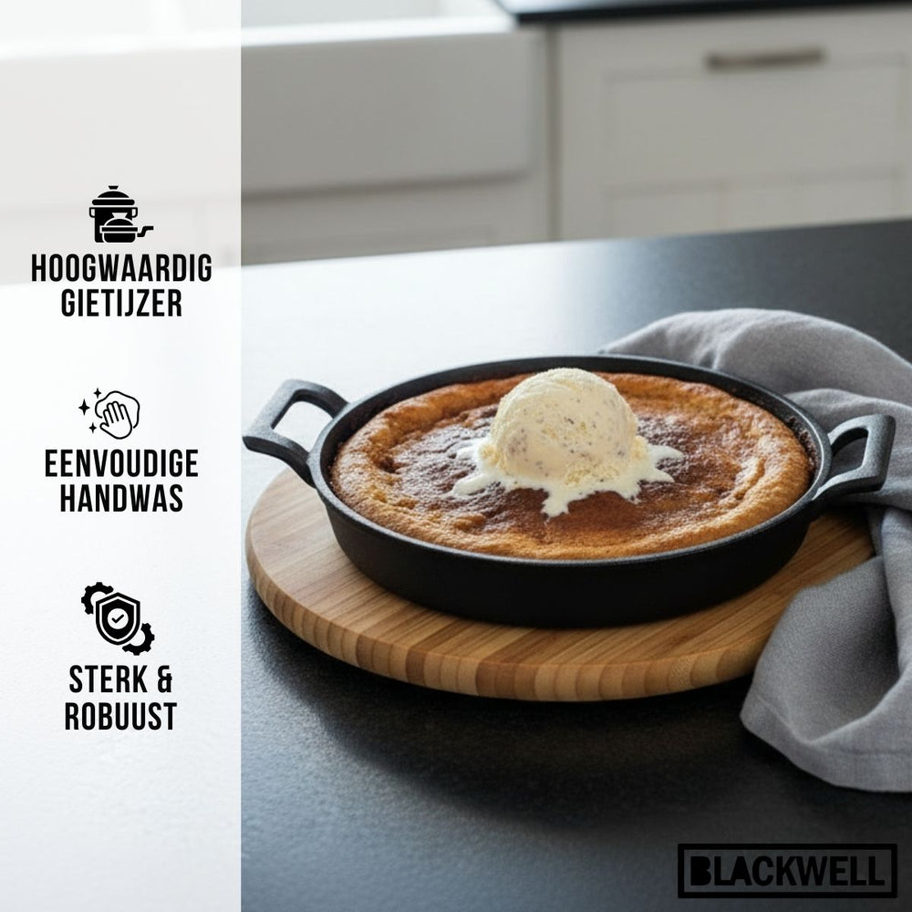 Blackwell Stegepande med håndtag Gussejern - Gussejern - ø 20 cm - uden non-stick belægning