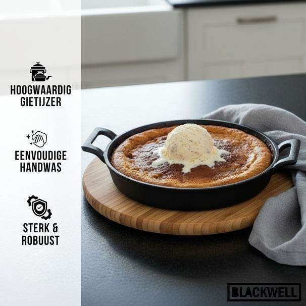 Blackwell Stegepande med håndtag Gussejern - Gussejern - ø 20 cm - uden non-stick belægning