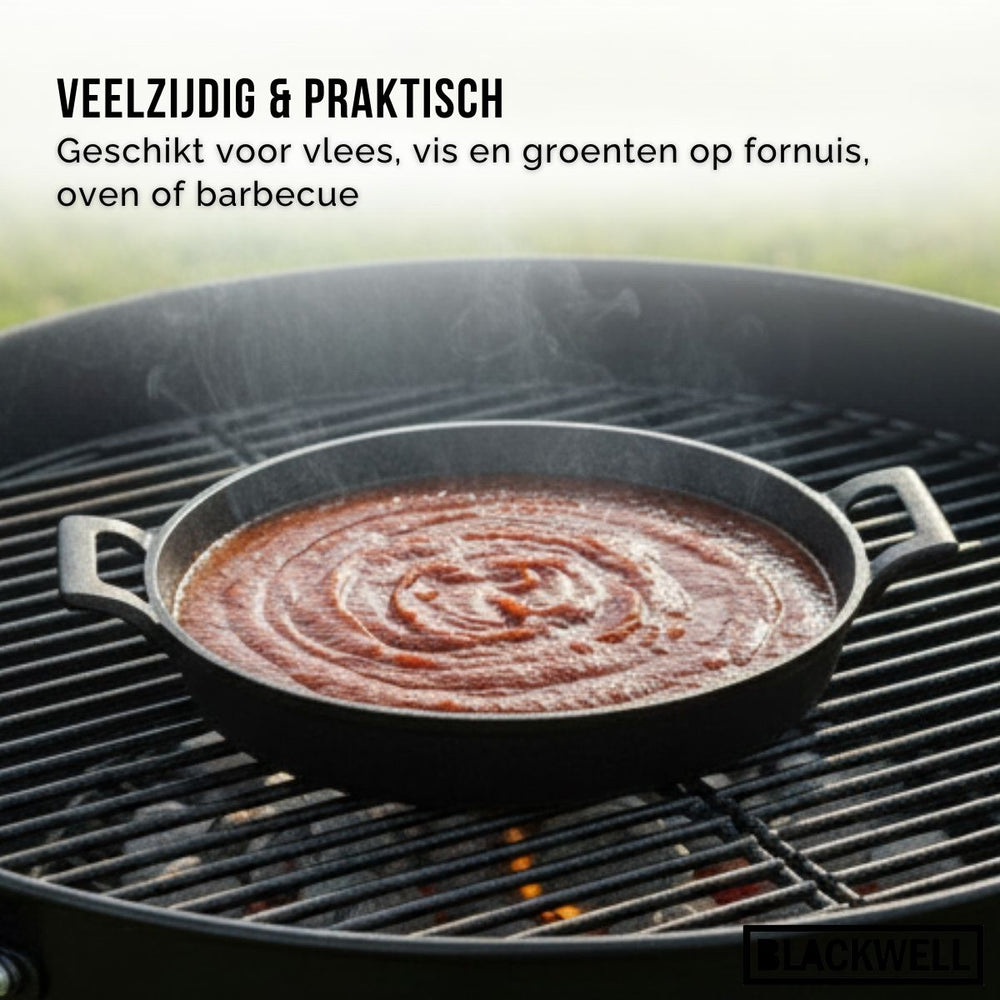 Blackwell Stegepande med håndtag Gussejern - Gussejern - ø 20 cm - uden non-stick belægning